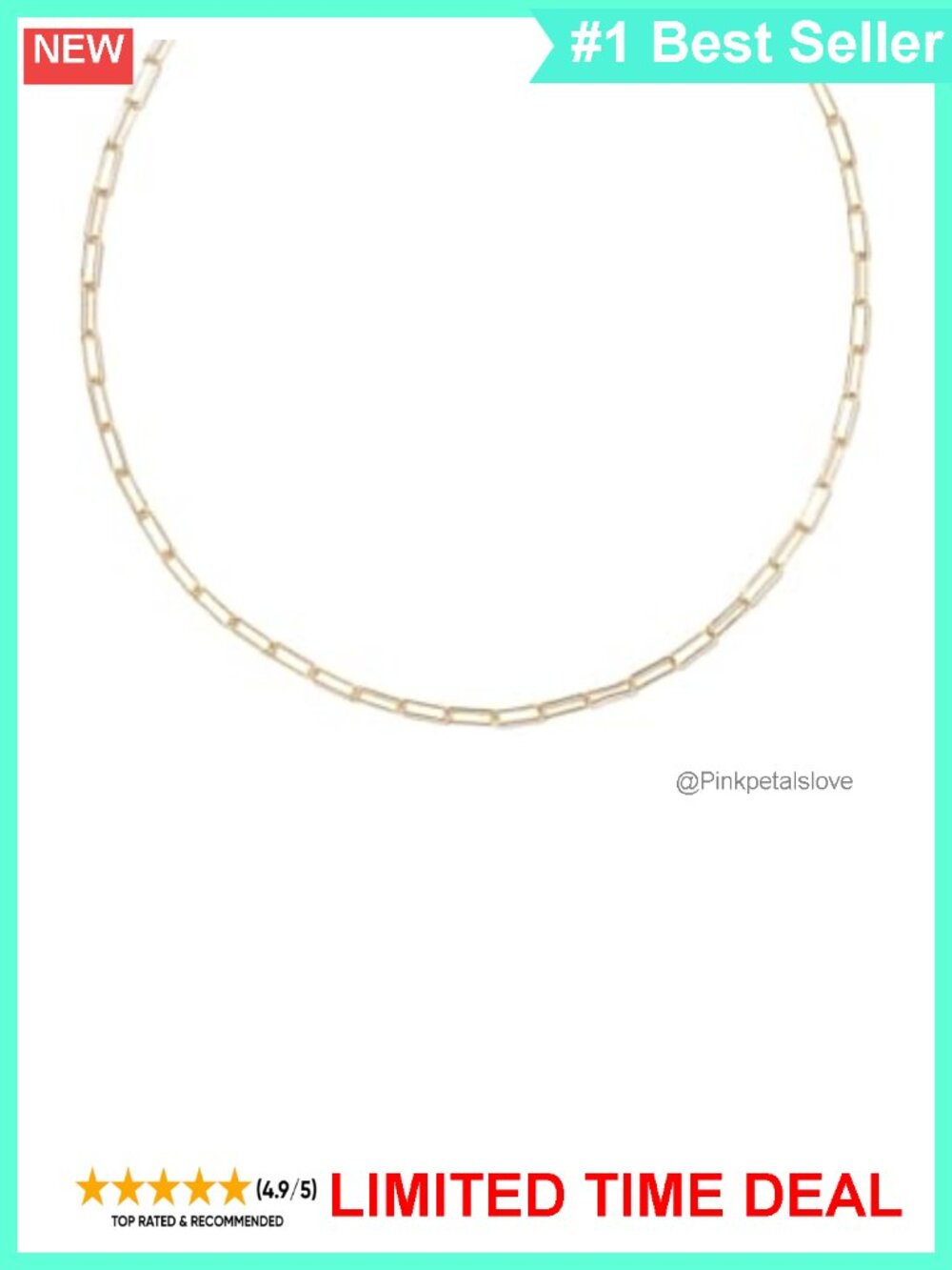 14K Gold-Filled Paperclip Chain Necklace Modern Layering Essential
